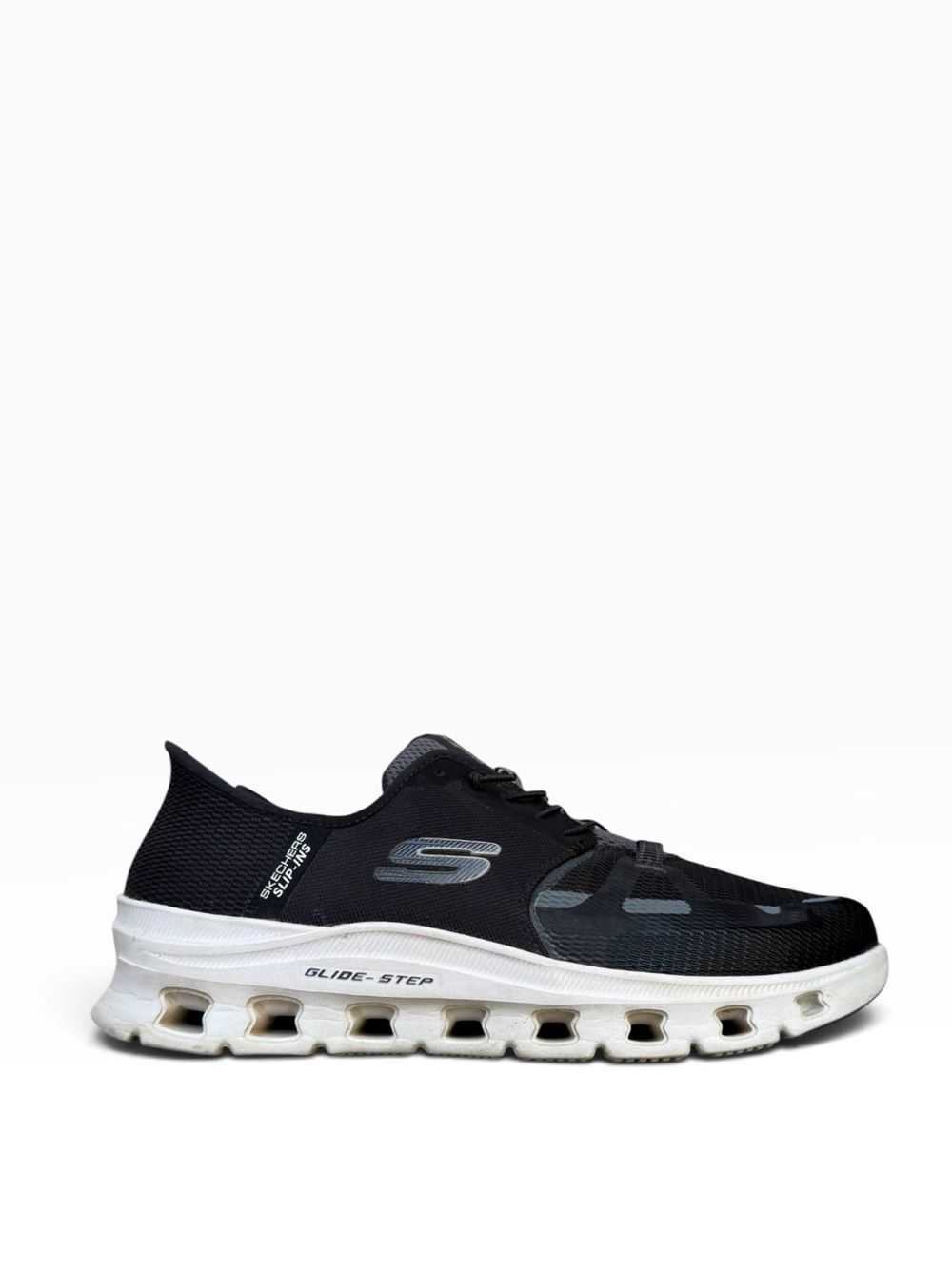 Skechers Mens Slip Ins Glide Step Pro Black Sneakers Size 12 Wide Fit